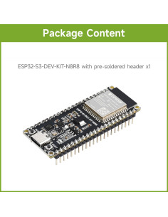 Placa de Desarrollo Waveshare ESP32-S3 2.4GHz Wi-Fi USB-C 2