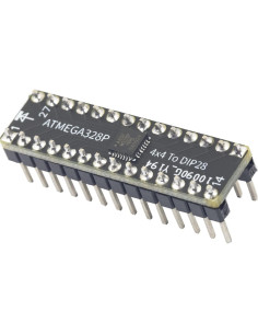 Kit 5pcs ATMEGA328P SMD a DIP28 con Bootloader y Cristales 16MHz 2