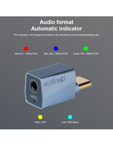 Amplificador DAC portátil Audirect ATOM3 HiFi 32bit/768kHz