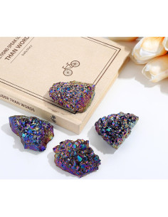 Geoda de Cristal Natural ZHIYUXI 50-70g Decoración Reiki 2