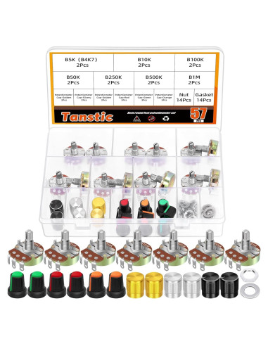 Conjunto de Potenciómetros de Guitarra Tanstic WH138 14 Piezas