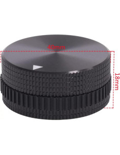 Perilla de Potenciómetro Szliyands 40x18mm Aluminio Negro 2