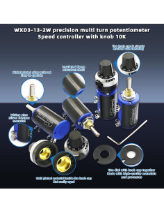 Potenciometro Rotativo 10K Ohm WXD3-13-2W 4PCS Velocidad Variable 2