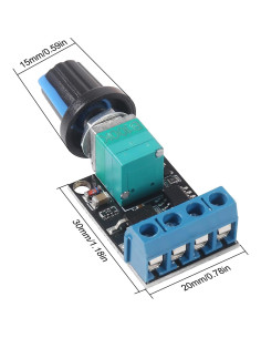 Controlador de Velocidad PWM 10A 5-16V XIITIA para Motor CC 2