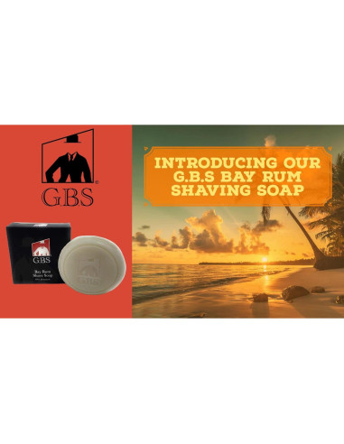 Jabón de Afeitar Natural G.B.S Bay Rum 100g - Espuma Rica
