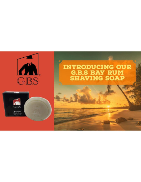 Jabón de Afeitar Natural G.B.S Bay Rum 100g - Espuma Rica