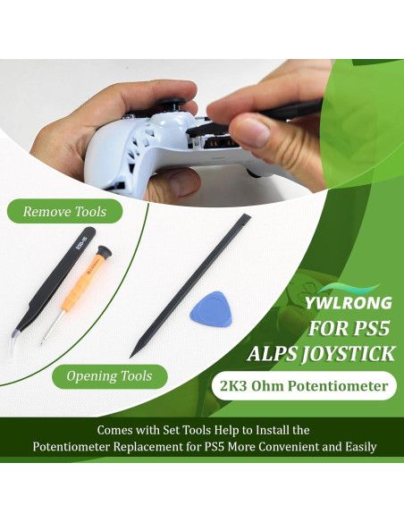 10 Potenciómetros de 2K3 Ohmios YWLRONG para Joystick PS5 Azul