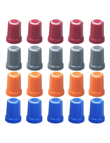 20 Perillas de Control Plástico DIKAVS 6mm para Guitarra