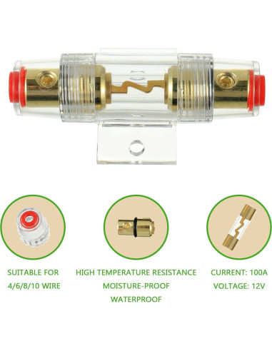 Soporte de Fusible AGU SIGANDG 100A Impermeable para Coche