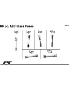 Kit de Fusibles de Vidrio AGC 60 Piezas Performance Tool W5375 2