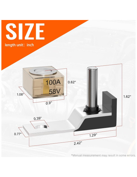 Fusible Terminal de Batería Joinfworld MRBF 100A 58V CC
