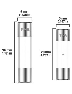 Kit de Fusibles de Vidrio ALLECIN 21 Valores 5x20mm y 6x30mm 2