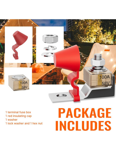 Fusible Terminal de Batería Joinfworld MRBF 100A 58V CC