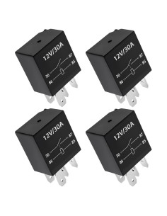 Paquete de 4 Relés 4 Pines 12V 30A Ohleats Impermeables