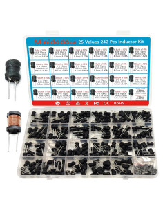 Kit de Inductores 25 Valores 242 Piezas Minidodoca