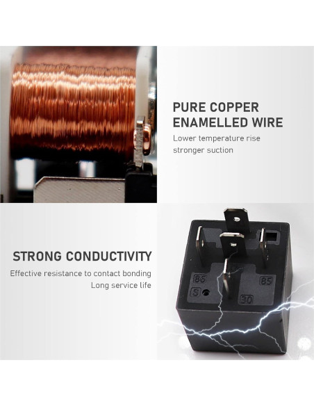 4 Relés Automotrices 40A Sodcay 12V 5 Pines Impermeables