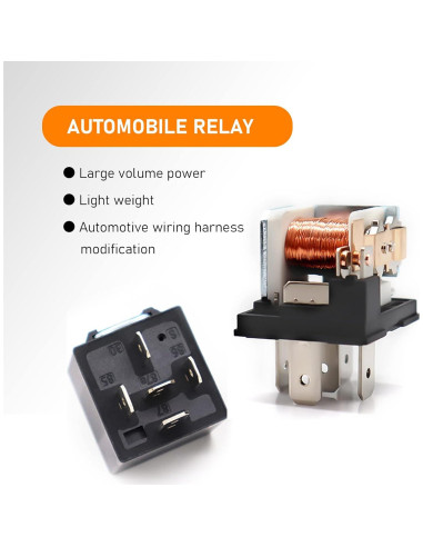 4 Relés Automotrices 40A Sodcay 12V 5 Pines Impermeables
