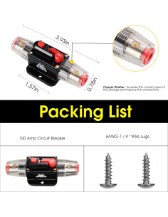 Interruptor de Circuito 60A M1A2 a Prueba de Agua 12V-48V DC 2