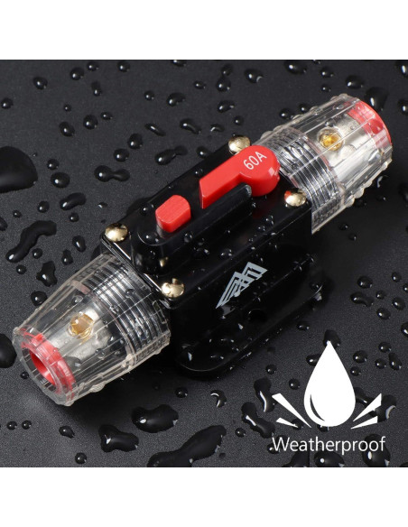 Interruptor de Circuito 60A M1A2 a Prueba de Agua 12V-48V DC Interruptor de Circuito 60A M1A2 a Prueba de Agua 12V-48V DC