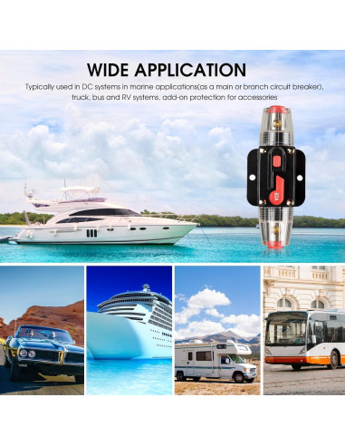 Interruptor de Circuito 60A M1A2 a Prueba de Agua 12V-48V DC