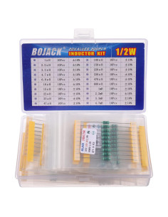 Kit de Inductores BOJACK 200 Pcs 1uH a 4.7mH 0.5W