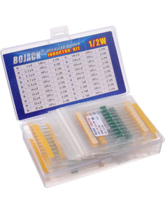 Kit de Inductores BOJACK 200 Pcs 1uH a 4.7mH 0.5W 2