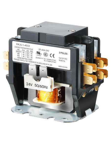 Contactor Dreyoo 24V 40A 2 Polos para Aire Acondicionado