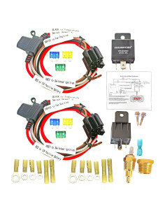 Kit de Relé de Ventilador Eléctrico MAXCOOLING 40A con Termostato