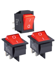 Interruptor Rocker APIELE KCD2-201N Rojo 2 Posiciones ON/OFF