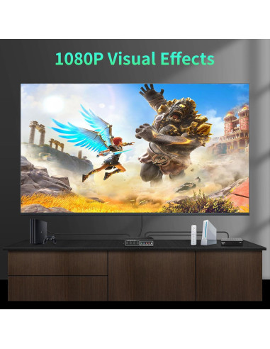 Conmutador AV Componente 4 en 1 LUKFOCAB 1080P RCA