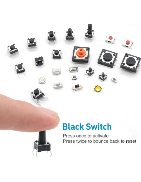 Kit de 240 Interruptores Táctiles QTEATAK JF-0004-02 Kit de 240 Interruptores Táctiles QTEATAK JF-0004-02