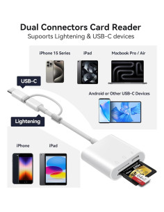 Lector de Tarjetas SD Oyuiasle WDL-014 Doble Ranura USB-C 2