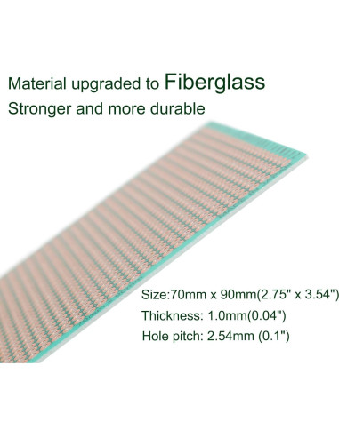 Tablero PCB de Fibra de Vidrio Gennel 70x90mm 884 Agujeros