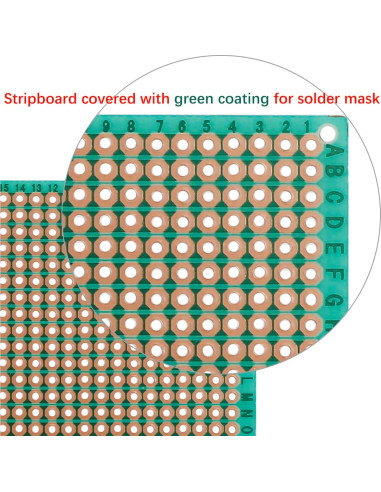 Tablero PCB de Fibra de Vidrio Gennel 70x90mm 884 Agujeros