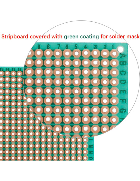 Tablero PCB de Fibra de Vidrio Gennel 70x90mm 884 Agujeros