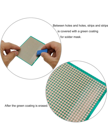 Tablero PCB de Fibra de Vidrio Gennel 70x90mm 884 Agujeros
