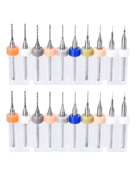 Brocas de PCB uxcell 0.15mm-1.0mm Carburo Tungsteno 20 Pcs Brocas de PCB uxcell 0.15mm-1.0mm Carburo Tungsteno 20 Pcs