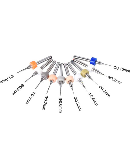 Brocas de PCB uxcell 0.15mm-1.0mm Carburo Tungsteno 20 Pcs Brocas de PCB uxcell 0.15mm-1.0mm Carburo Tungsteno 20 Pcs