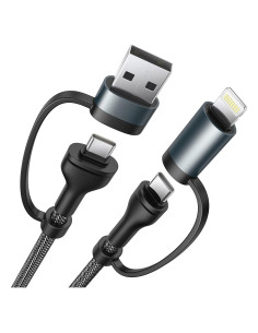 Cable de carga 4 en 1 XUDUO 0.91m USB C Lightning 60W