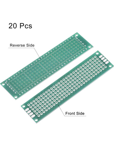 Placas de Prototipado PCB MECCANIXITY 20x80mm Paquete de 20