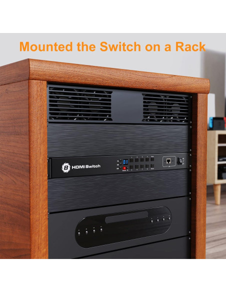 Interruptor HDMI 8x1 TESmart 4K 60Hz con Control Remoto