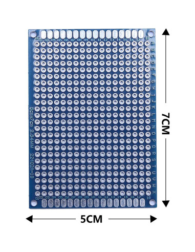 Kit de Placas PCB Doble Cara 15 Pcs 5x7 cm Enksagd
