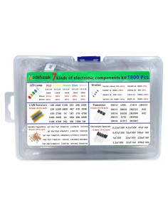 Kit de Componentes Electrónicos 1800 Pcs Nodehawk - Resistencias, Diodos, Transistores