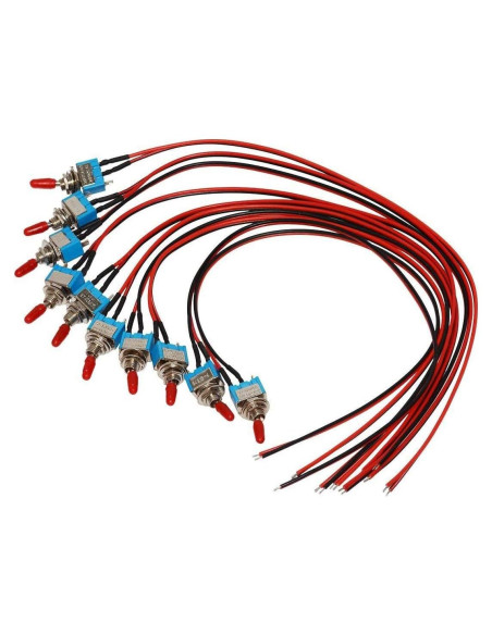 Interruptor de Palanca VONVOFF SPST 3A 250VAC Pre-cableado 10pcs