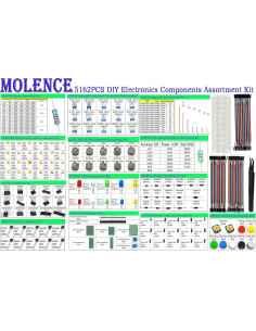 Kit de Componentes Electrónicos DIY 5162 Piezas Molence 2