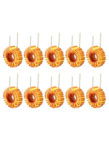 Inductor Toroidal 10Pcs uxcell 33uH 5A Bobina de Inductancia