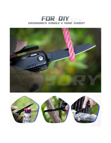 BIBURY Martillo Multiherramienta 12 en 1 Acero Inoxidable