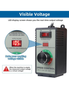 Controlador de Velocidad de Motor CA Azycyzi 15A con Pantalla LED 2
