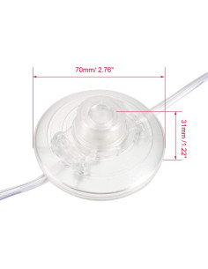 Interruptor de Pedal uxcell ON/OFF con Cable de 1.8m 2