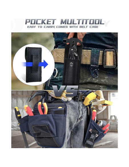 BIBURY Martillo Multiherramienta 12 en 1 Acero Inoxidable